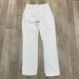 Rolla’s Aussie High Rise Classic Straight Regular Fit White Button Fly‎ Jeans